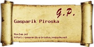 Gasparik Piroska névjegykártya